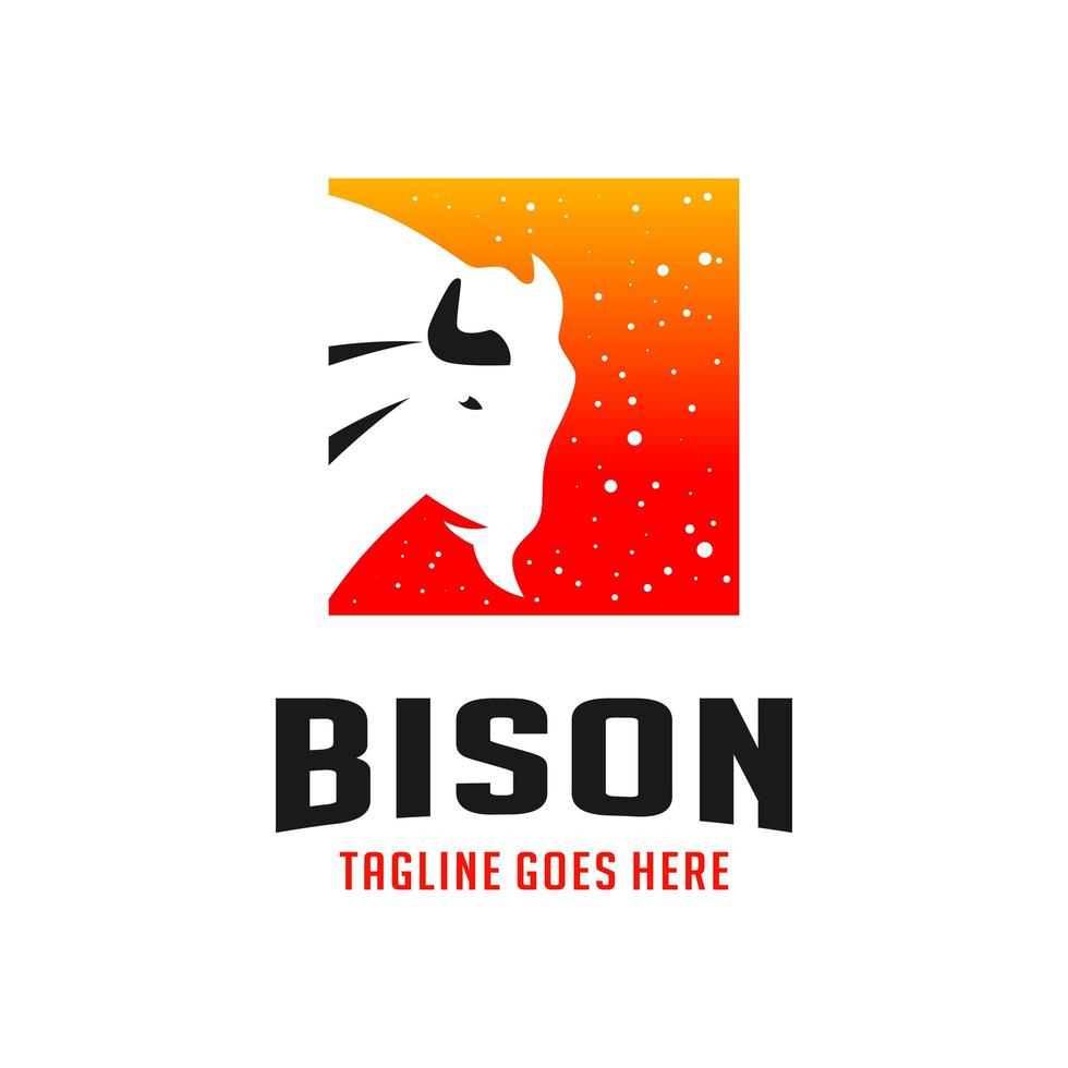 bison box logotyp formgivningsmall vektor