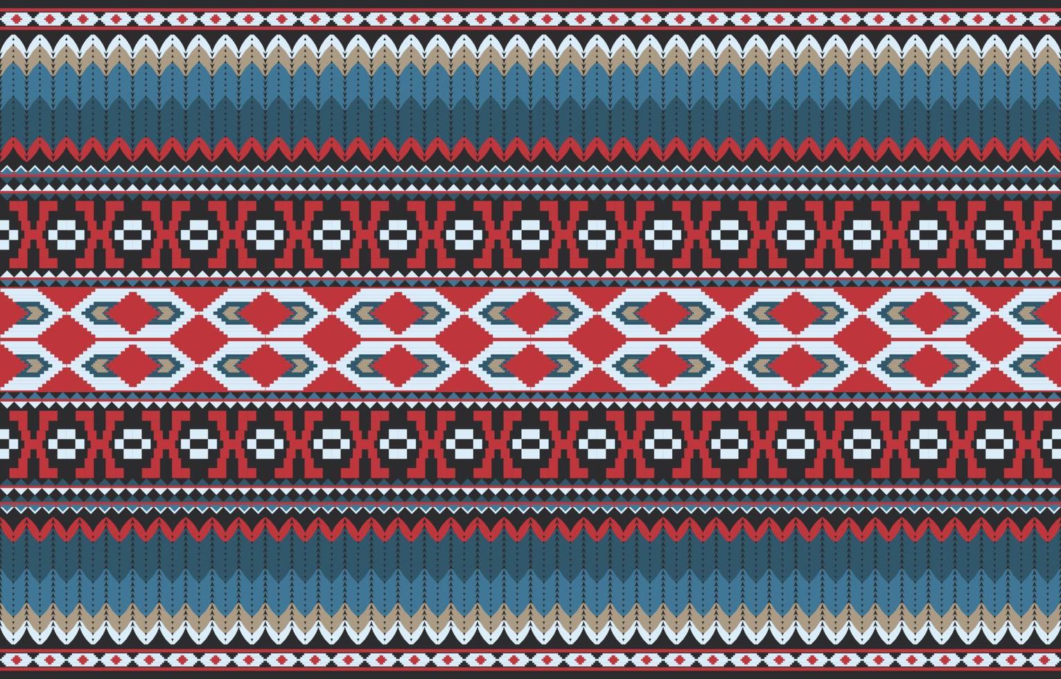 aztec tribal traditionella ikat etniska mönster vektor