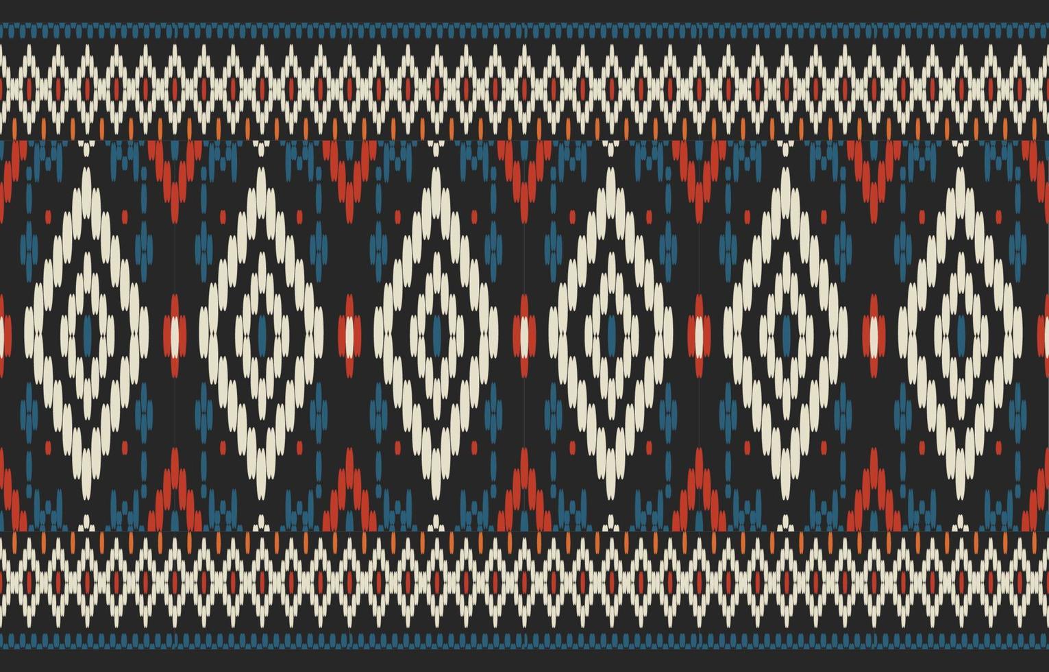 traditionelles Ikat-Elemente-Stoff-Druckmuster vektor