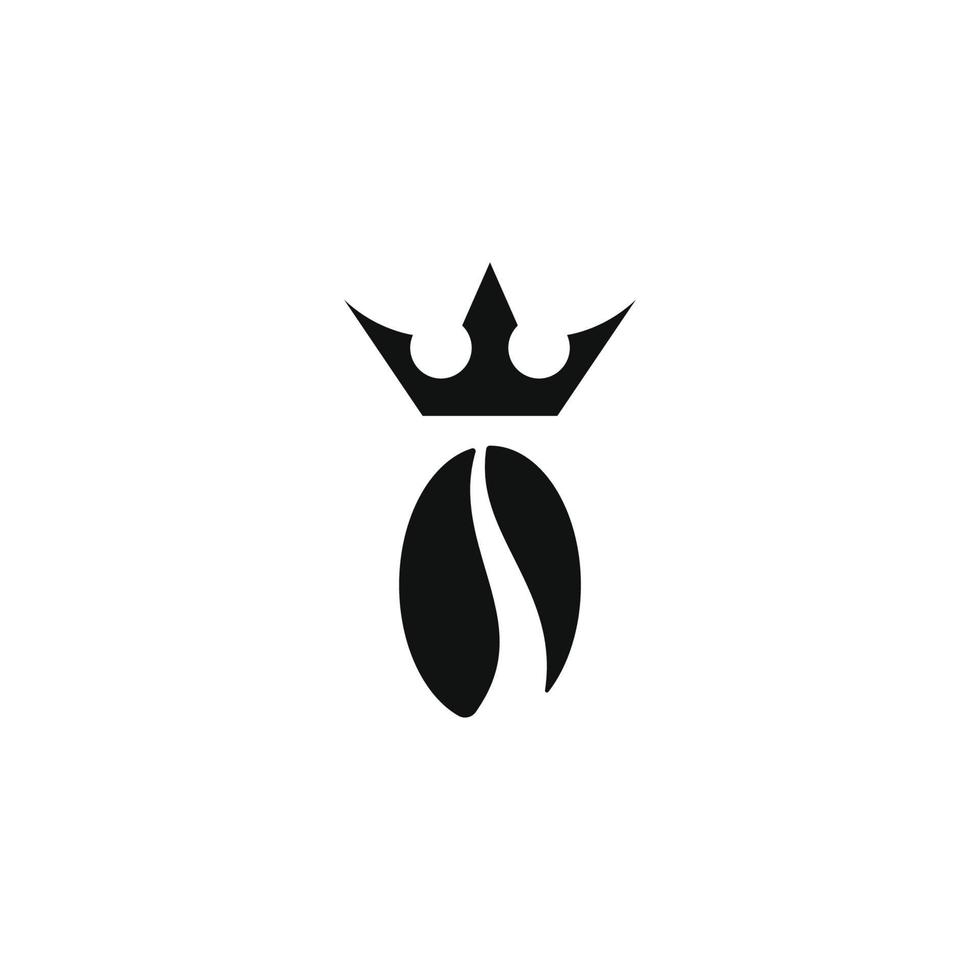 kaffe kung logotyp vektordesign vektor