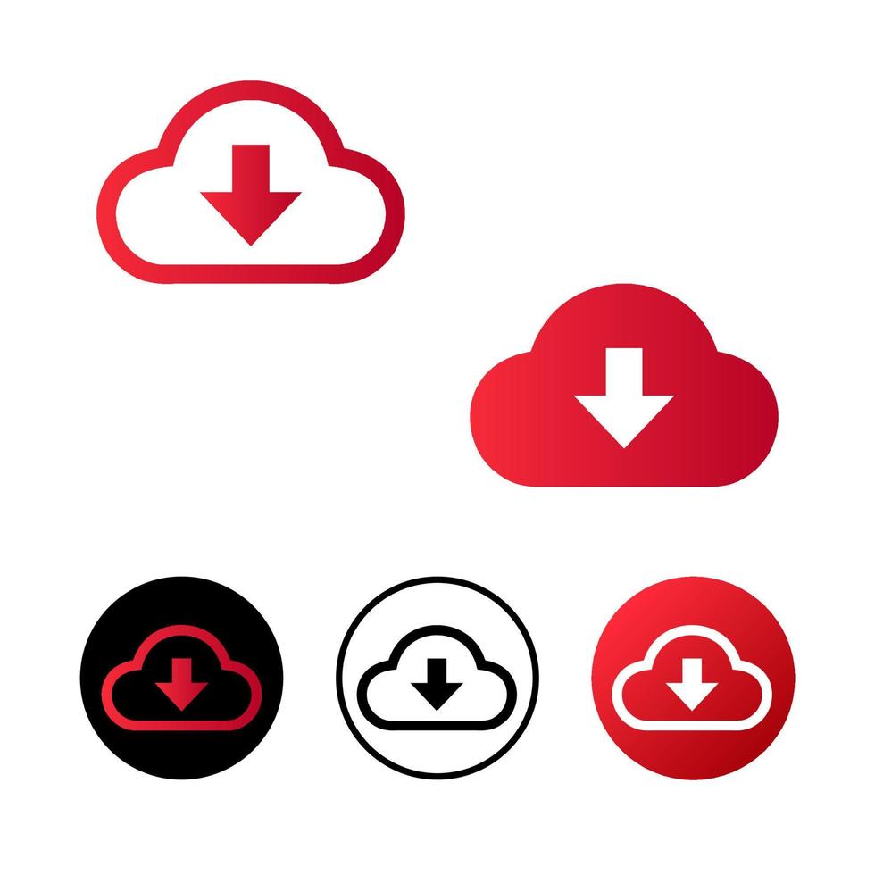 Abbildung des Cloud-Download-Symbols vektor