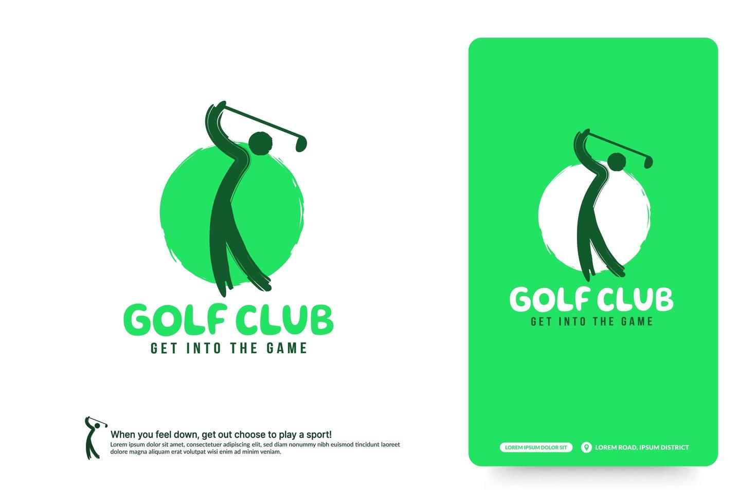 Golfclub-Logo-Design-Vorlage, Golfturnier-Symbol-Konzept. abstrakte Sportsymbol-Vektorillustrationen. vektor