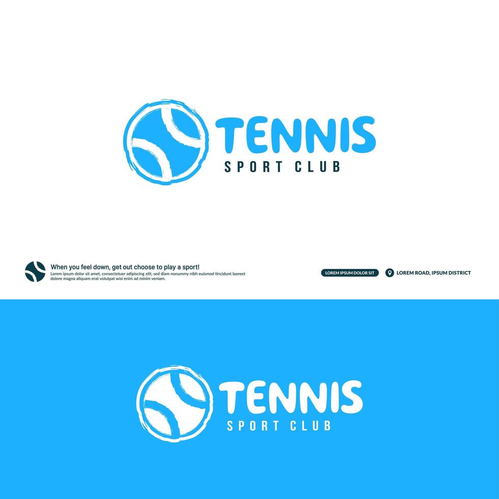 tennisklubblogotyp designmall, tennisturneringar logotype concept.tennis team identitet isolerad på vit bakgrund, abstrakt sport symbol design vektorillustrationer vektor