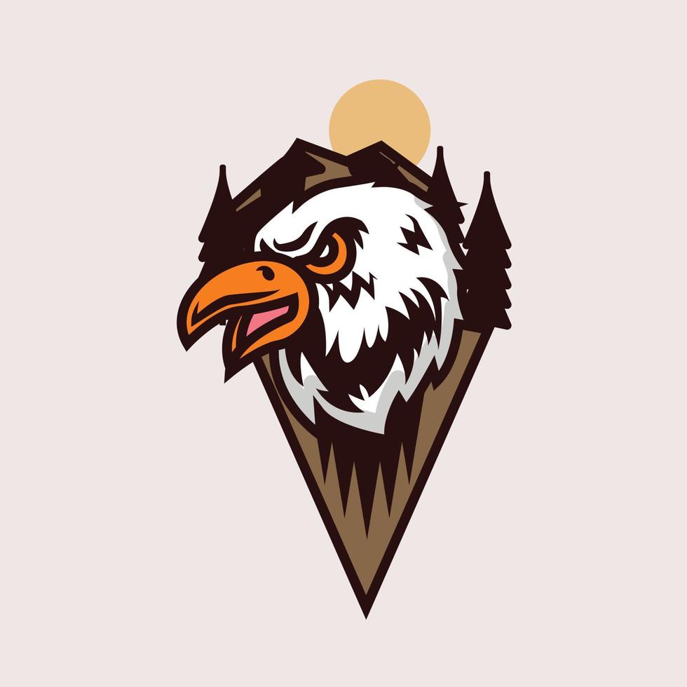 enkel eagle logotyp design vektor