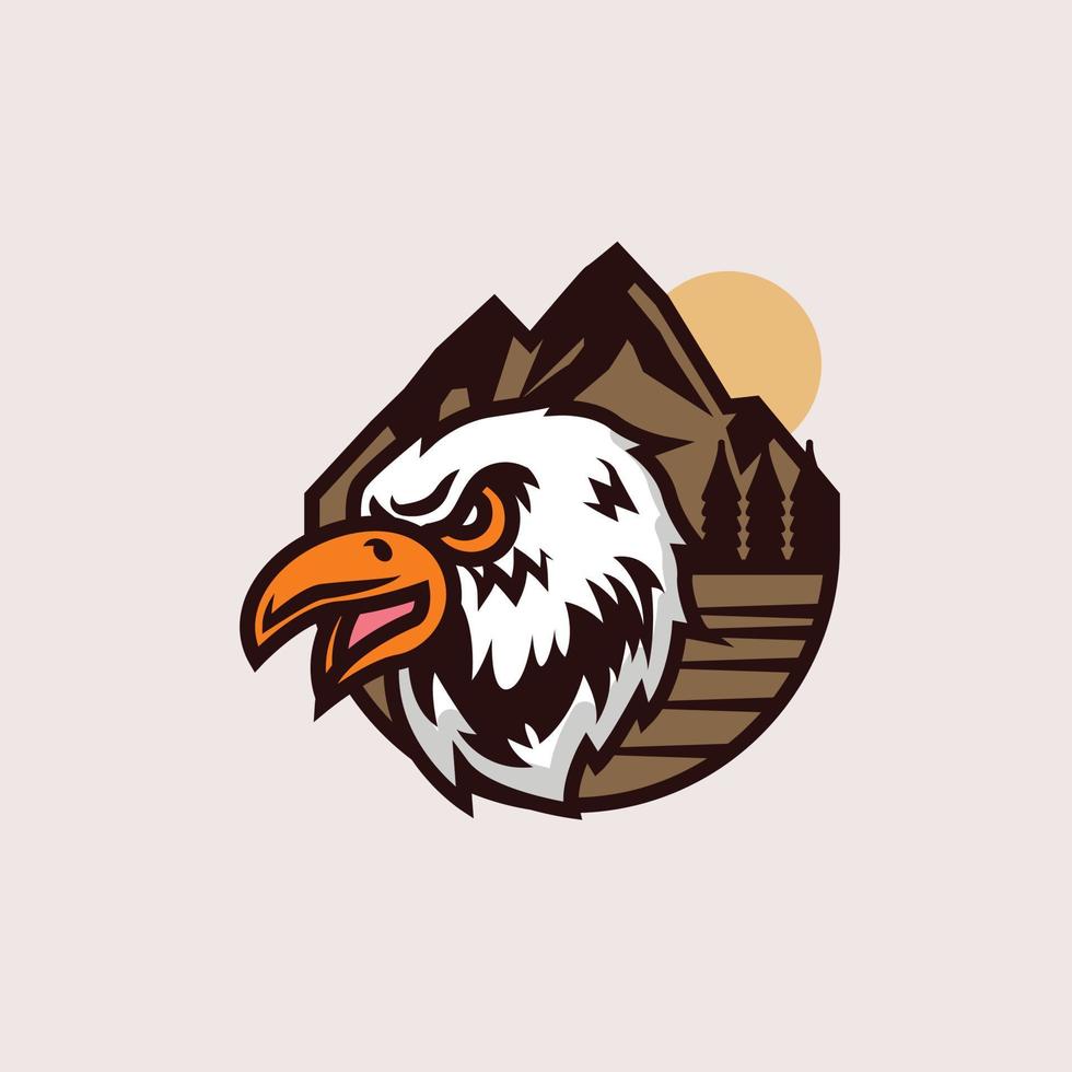 einfaches Adler-Logo-Design vektor