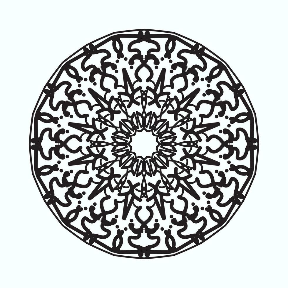 handgezeichnetes Mandala. Dekoration in ethnisch orientalischem Gekritzelornament vektor