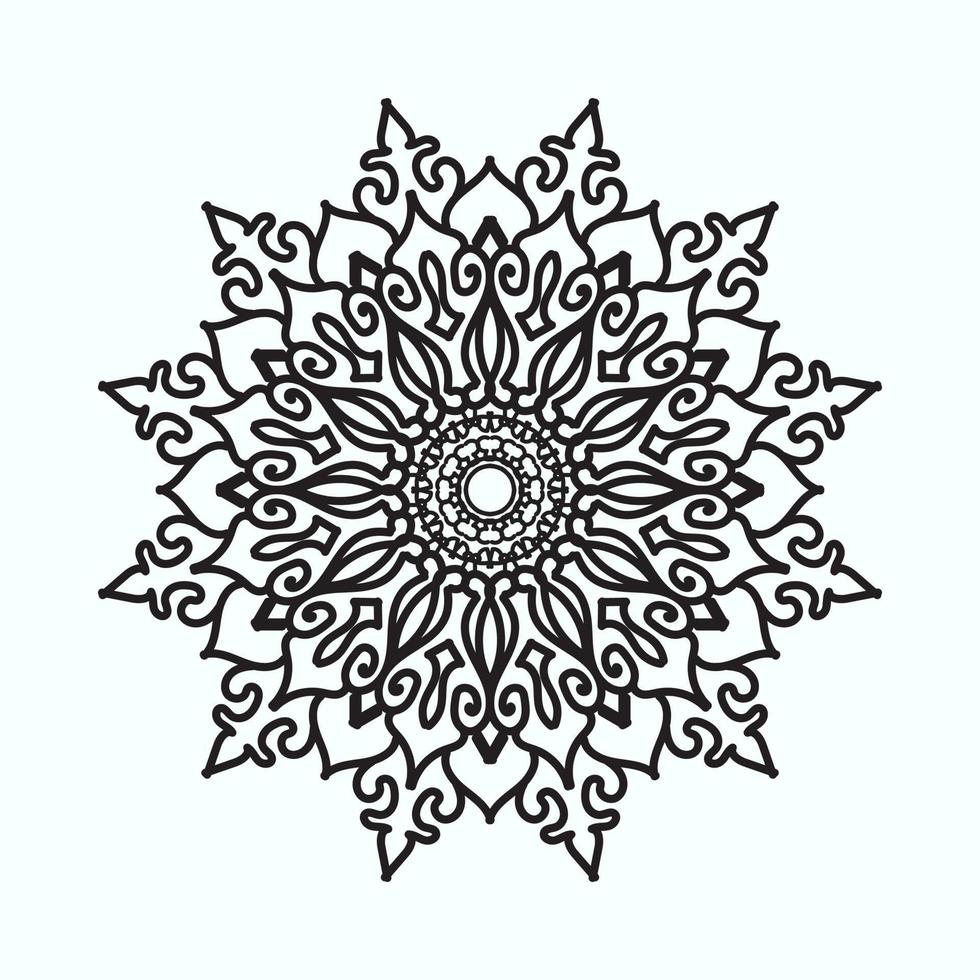 handritad mandala. dekoration i etniska orientaliska doodle prydnad vektor