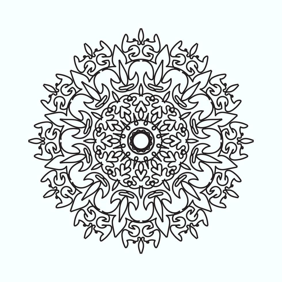 handritad mandala. dekoration i etniska orientaliska doodle prydnad vektor