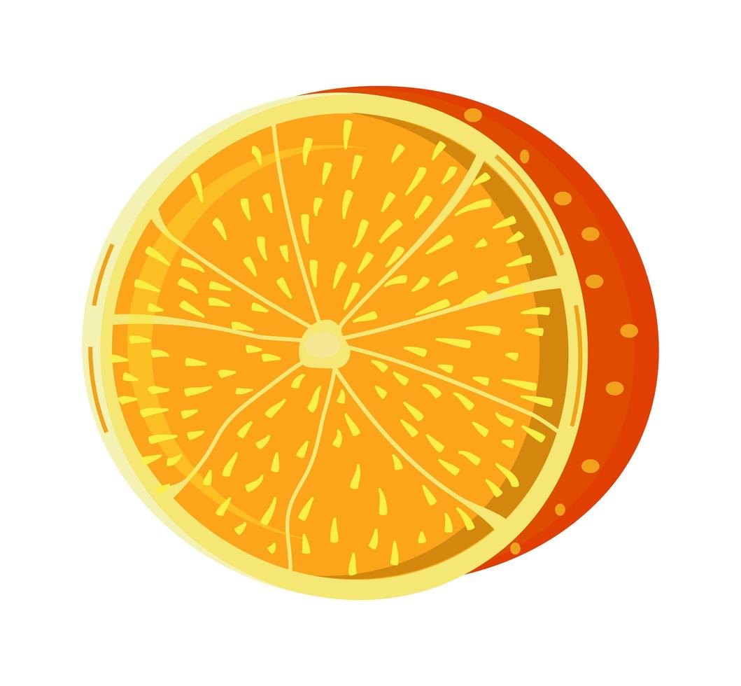 orange vektor isolerad på vit bakgrund. frukt, färsk, hälsokost ikon