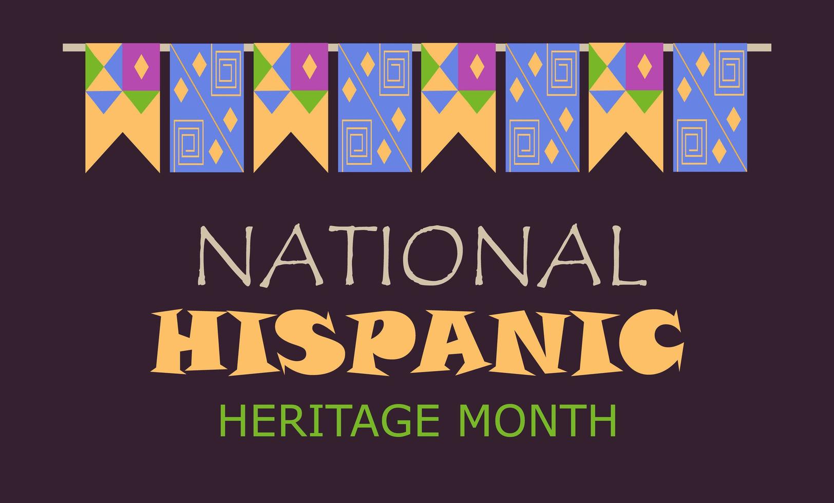 National Hispanic Heritage month firas från 15 september till 15 oktober USA. vektor