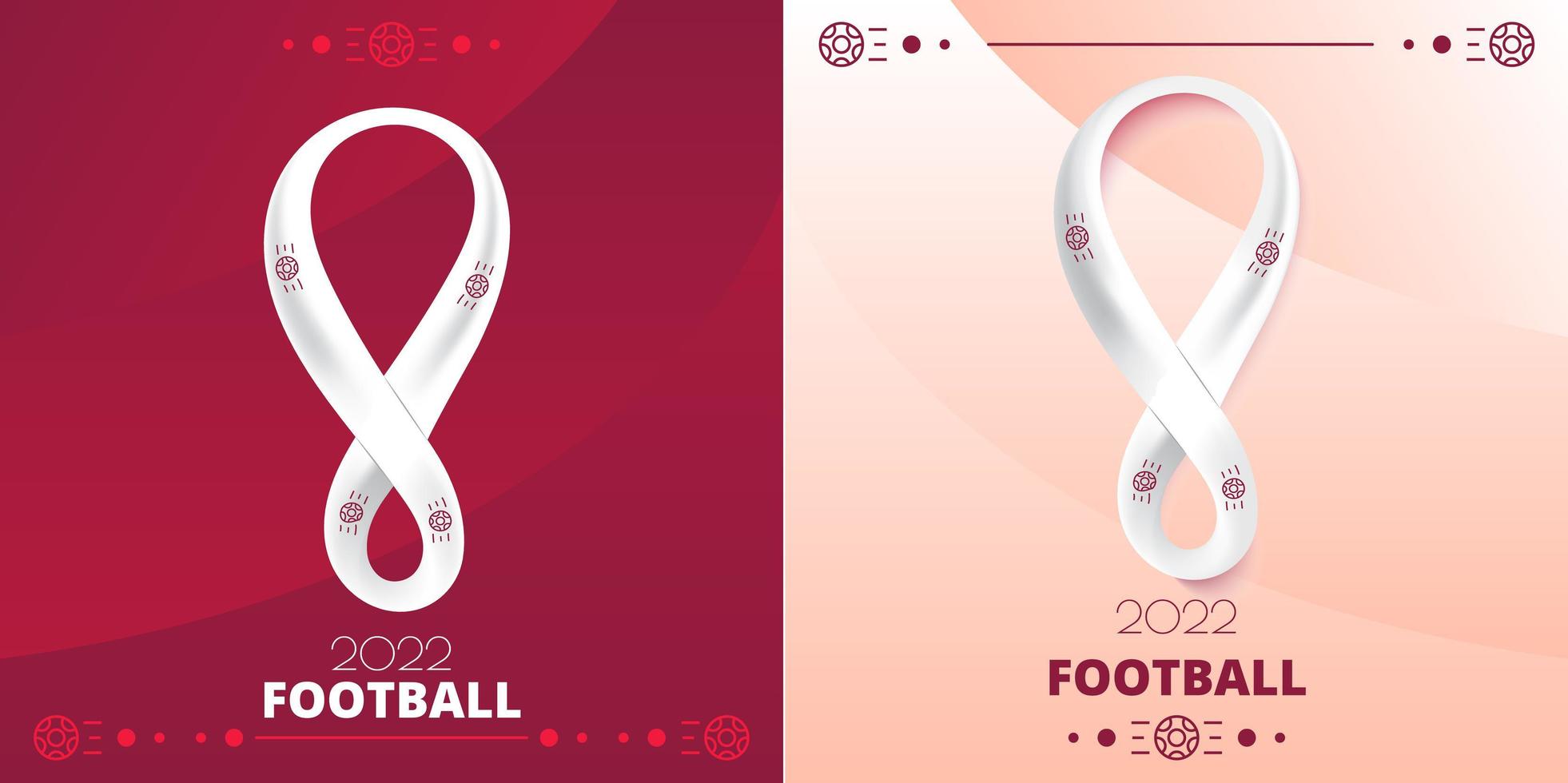 Katar-Fußballwettbewerb im 2022-Jahr-Vektor. abstrakter roter Hintergrund mit Farbverlauf. Silhouette des Fußballs vektor
