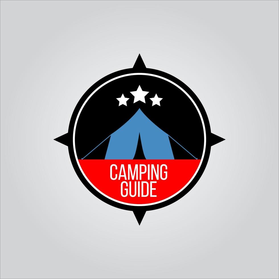 berg skog camping och äventyr logotyp vektor