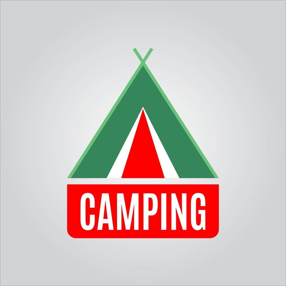 berg skog camping och äventyr logotyp vektor