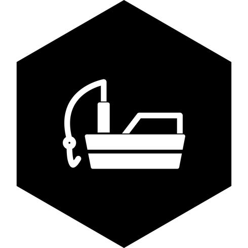 Fiskebåt Icon Design vektor