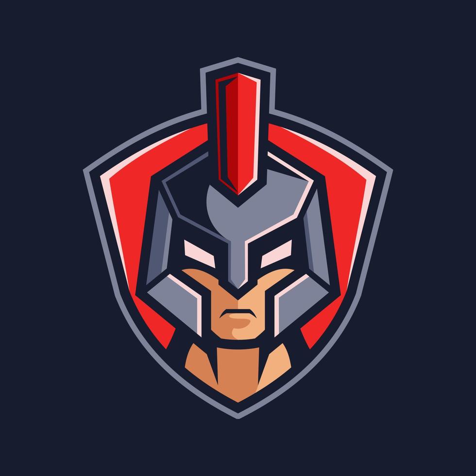 gladiator head team logotyp design vektor