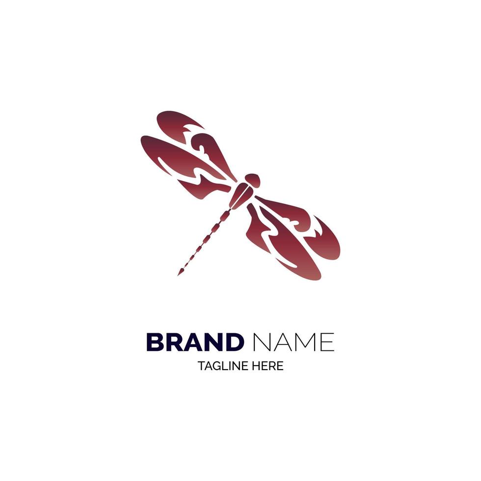 Libelle-Logo-Design-Vorlage für Marke oder Unternehmen und andere vektor