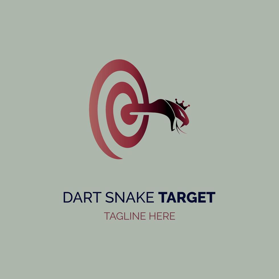 Dartscheibe Schlangenkönig Ziel Bogenschütze Logo Symbol Vorlage Design Vektor für Marke oder Unternehmen und andere
