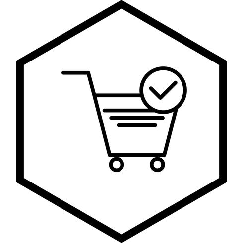 Verifizierte Cart Items Icon Design vektor