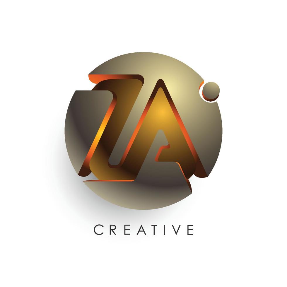 initial bokstav logotyp mall färgad blå grå cirkel 3d-design för företag och företagsidentitet vektor