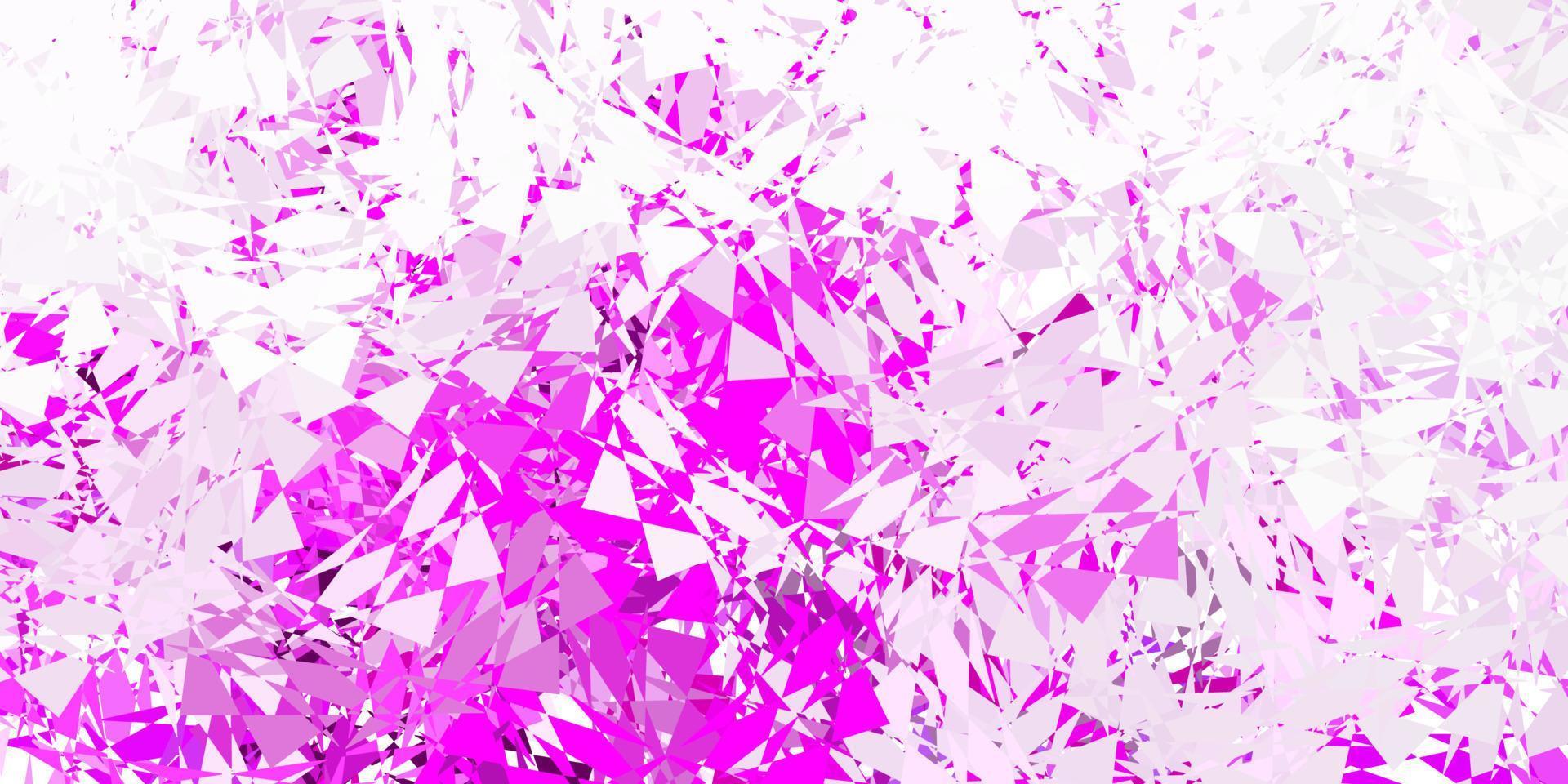 hellpurpurner, rosa Vektorhintergrund mit polygonalen Formen. vektor