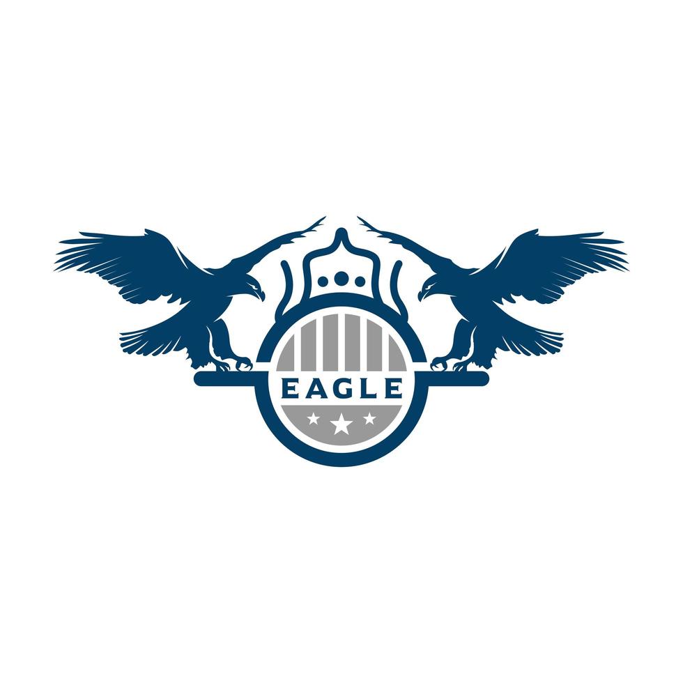 eagle shield logotyp formgivningsmall vektor