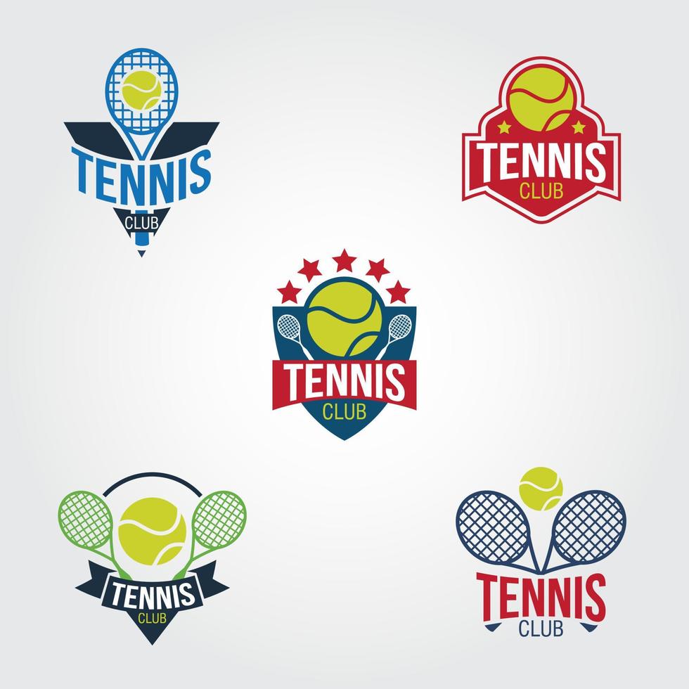 tennis logotyp design vektor. lämplig för ditt företags logotyp vektor