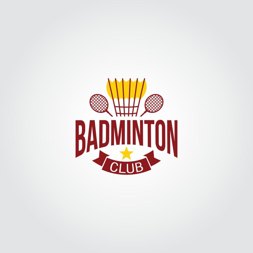 printbadminton logotyp design vektor