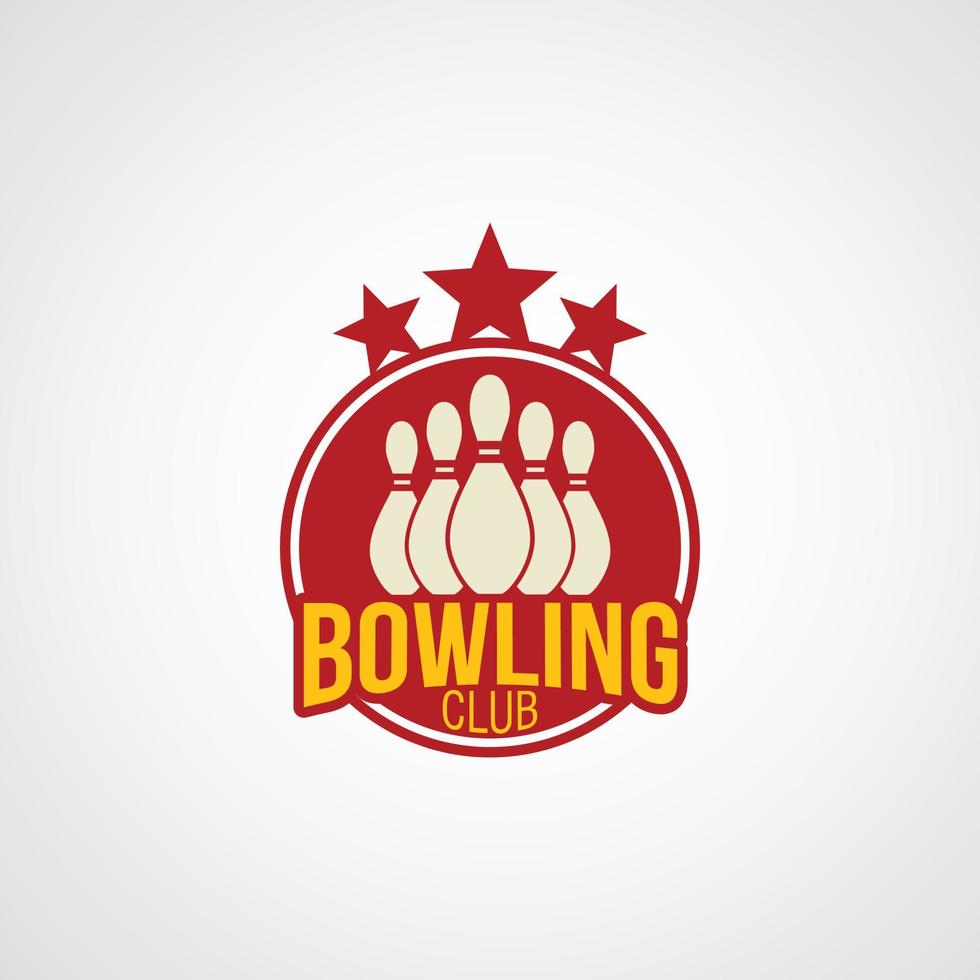 Bowling-Logo-Design-Vektor vektor