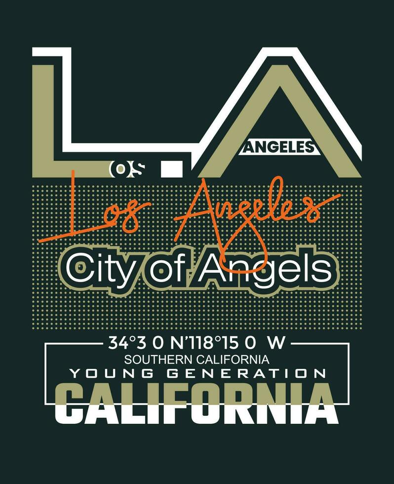 Los Angeles Schriftzug Hände Typografie Grafikdesign in Vektor-Illustration. vektor