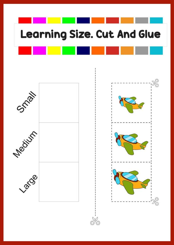 lärande storlek för barn. sortera bild efter storlek. söta grisar vektor