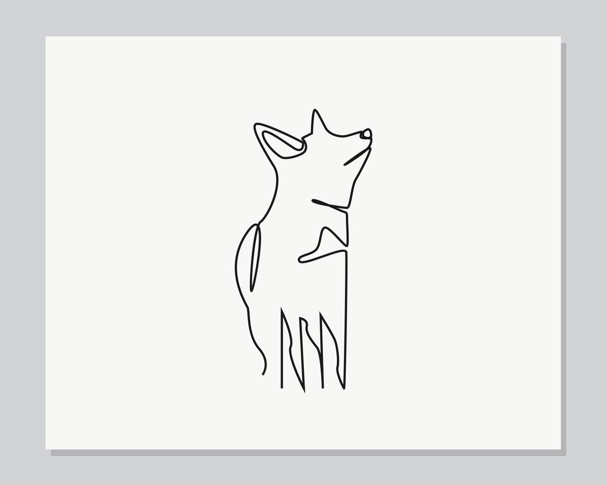 fox kontinuerlig en rad illustration vektor