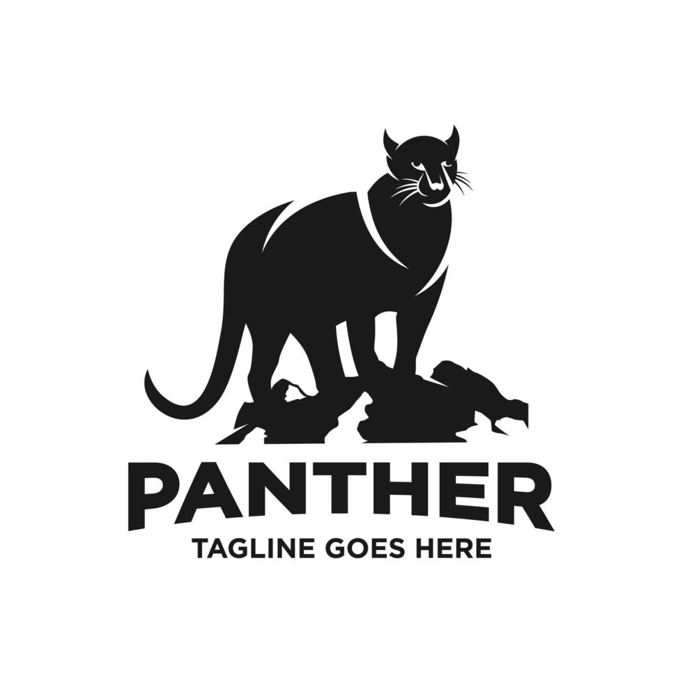 Designvorlage für das Logo des schwarzen Panthers vektor