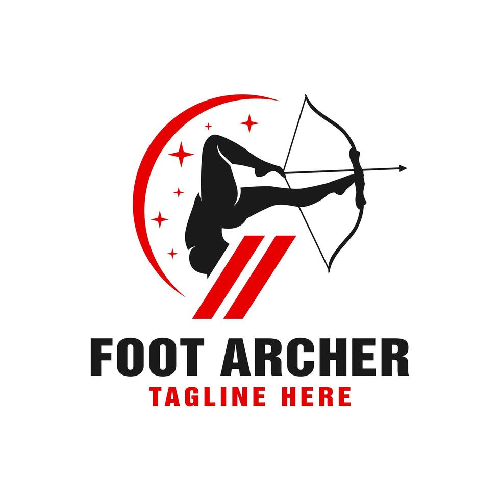 Archer logotyp med fötter vektor