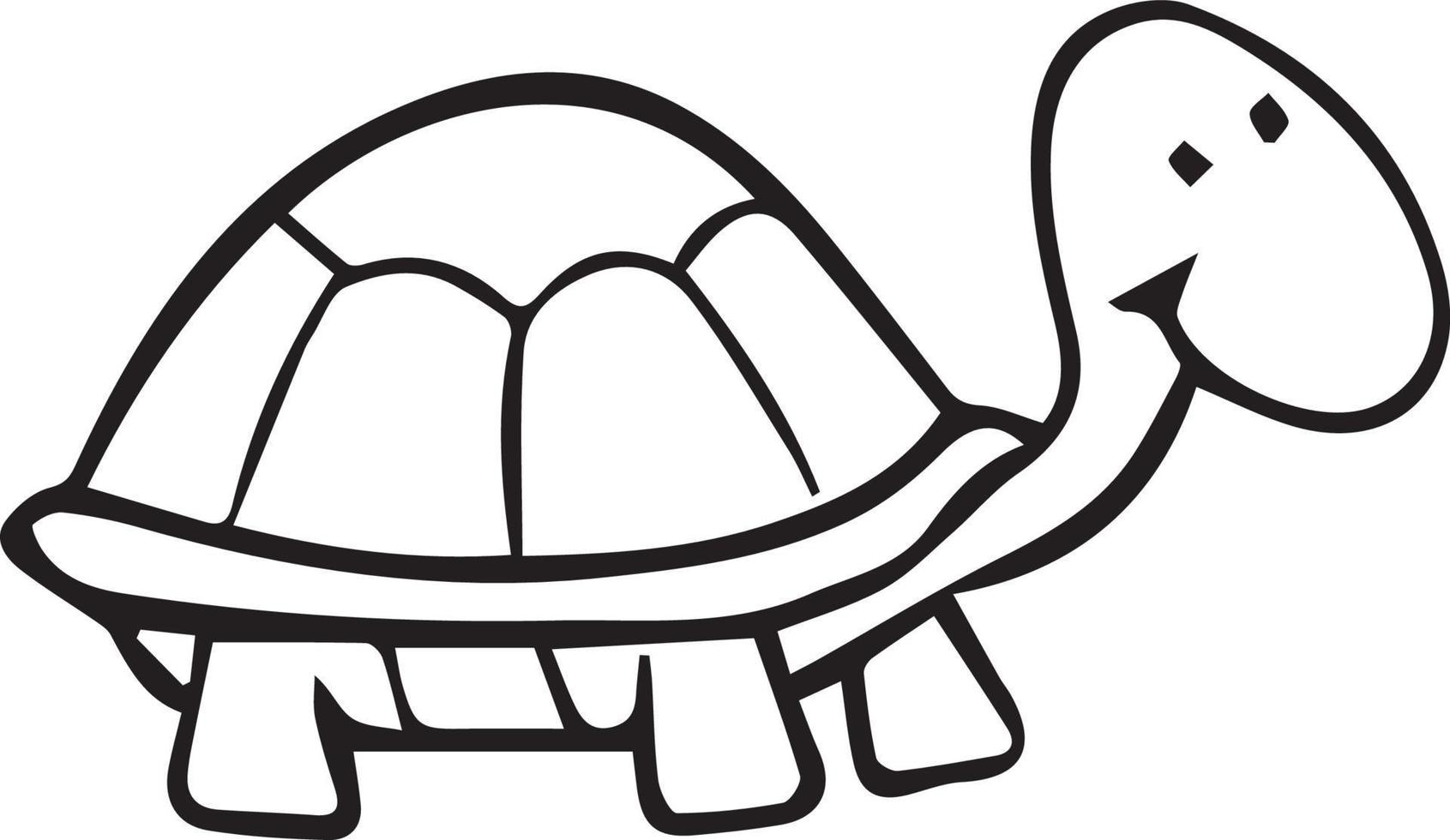 Schildkröte Malvorlagen niedliche Cartoon-Zeichnung-Illustration kostenloser Download vektor