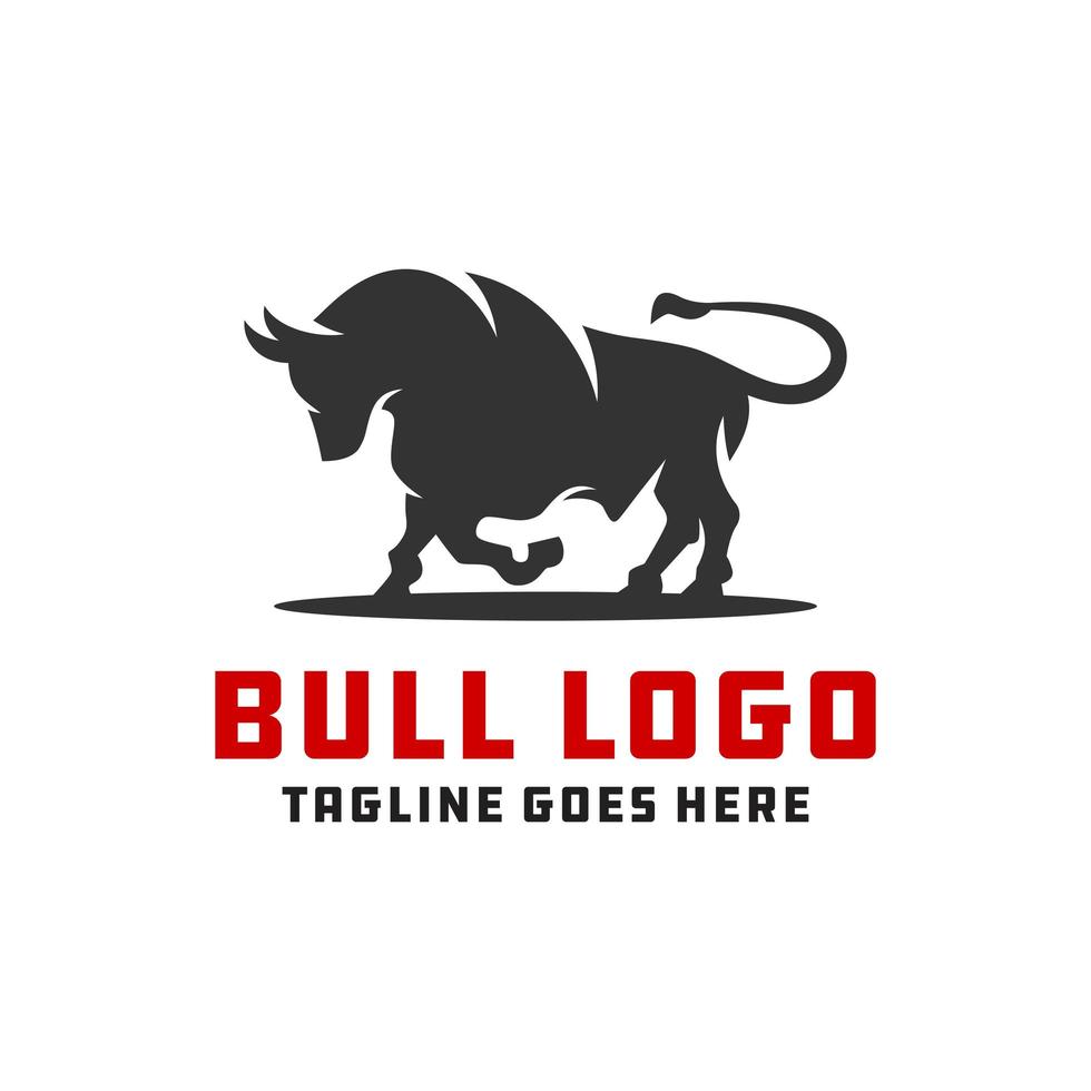 enkel modern bull logotyp vektor