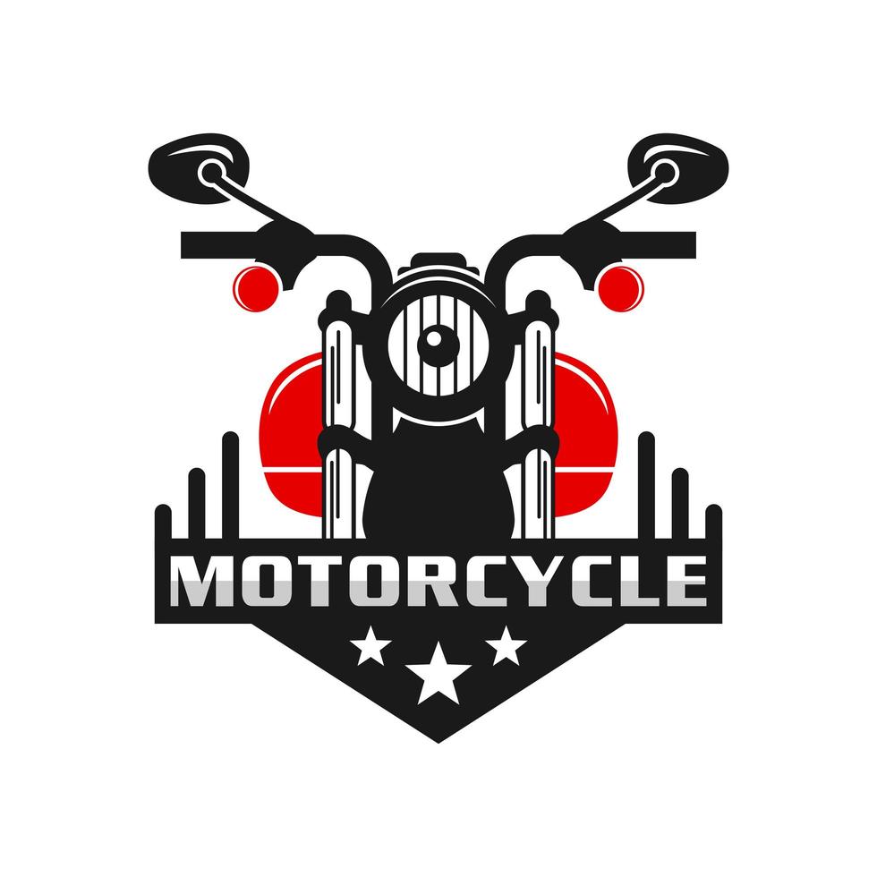 retro eller vintage motorcykel emblem logotyp design vektor