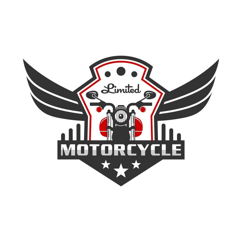 Retro- oder Vintage-Motorrad-Emblem-Logo-Design vektor