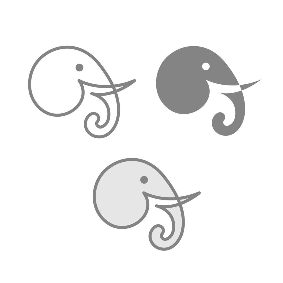 Elefant-Logo-Symbol-Symbol-Vektor-Grafik-Design vektor