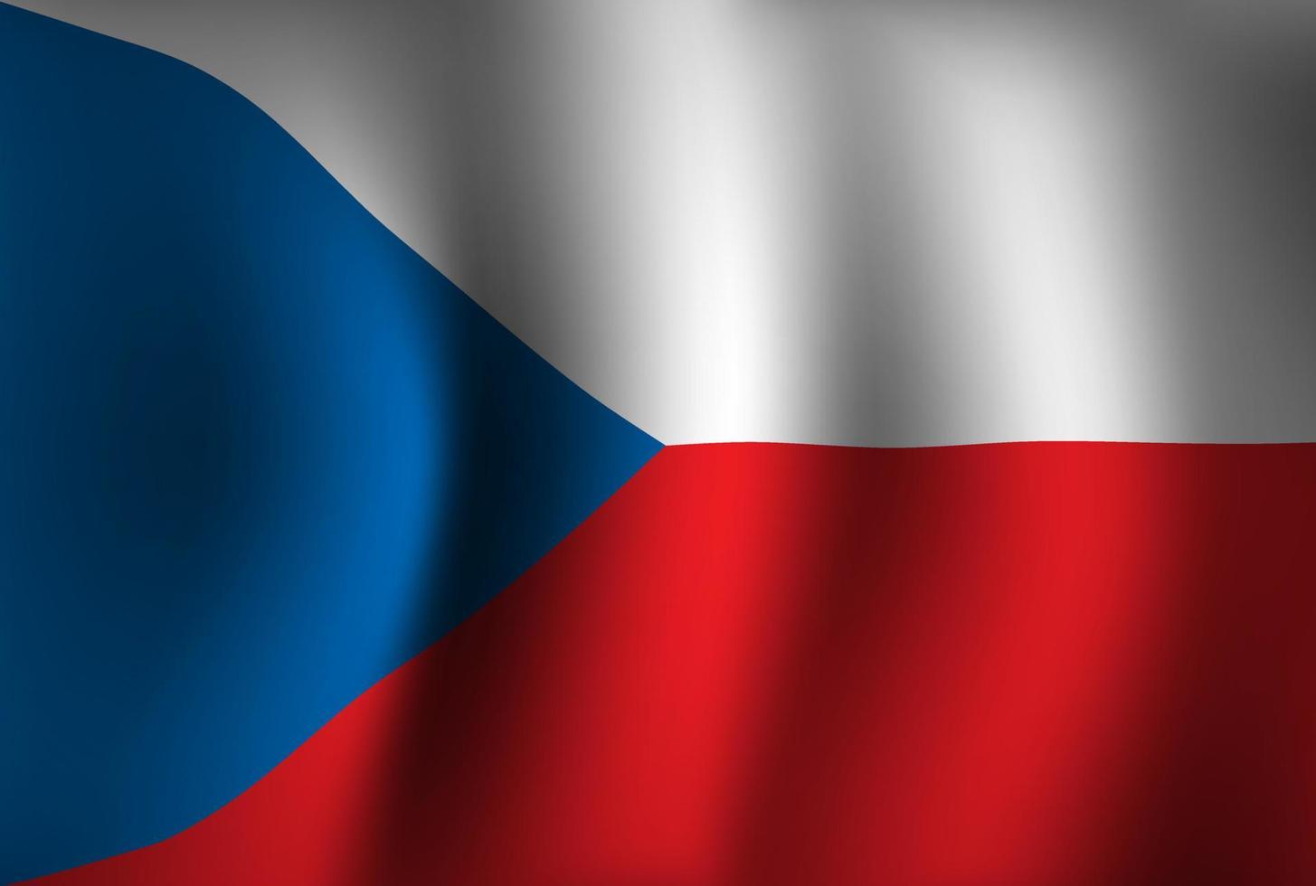 Tschechien Flagge Hintergrund winken 3d. Banner-Hintergrundbild zum Tag der nationalen Unabhängigkeit vektor