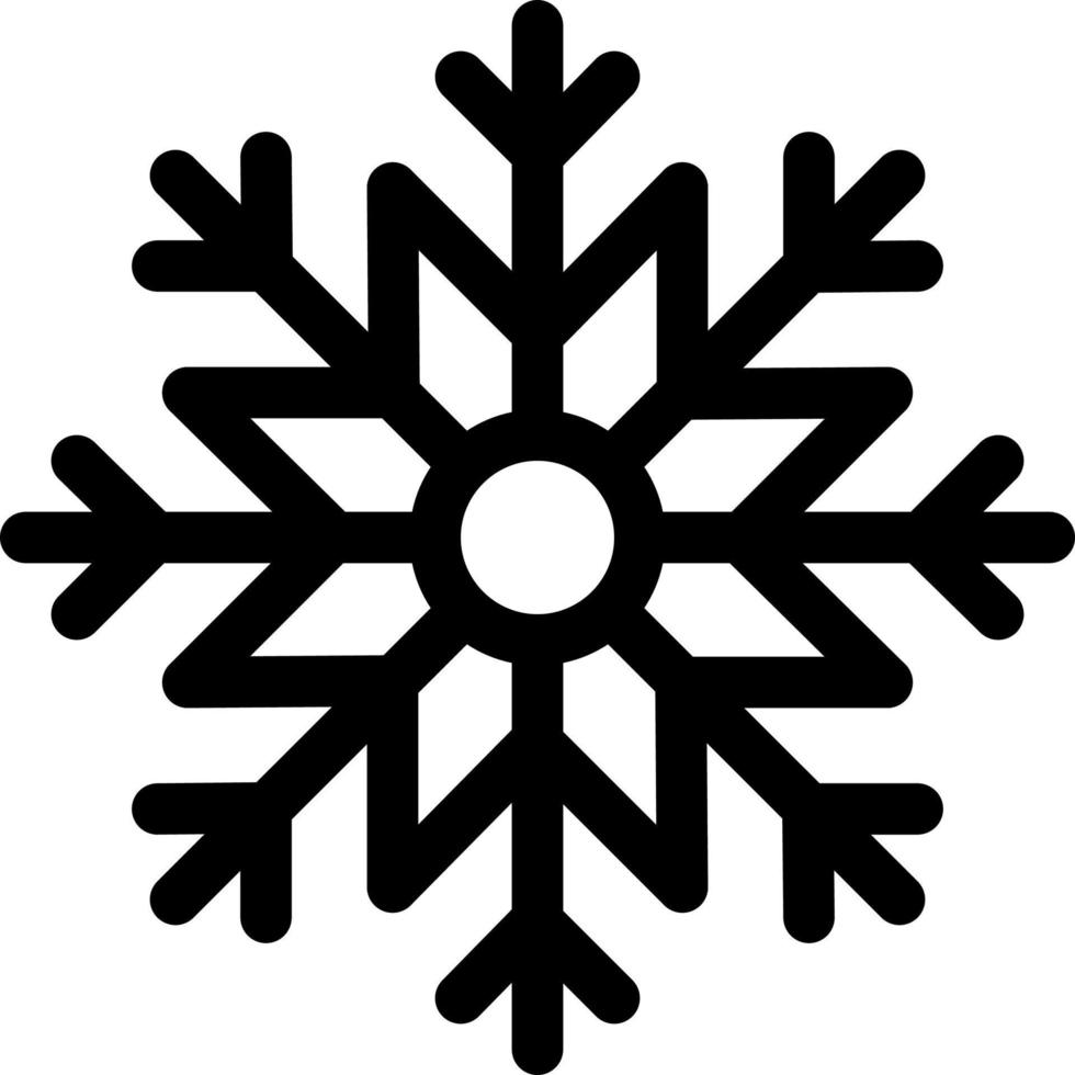 einfaches Schneeflocken-Vektorsymbol, bearbeitbar, 48 Pixel vektor
