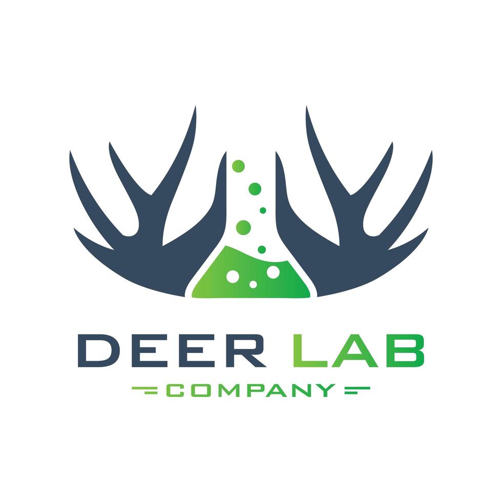 hjortar laboratoriedjur logotyp designa ditt företag vektor