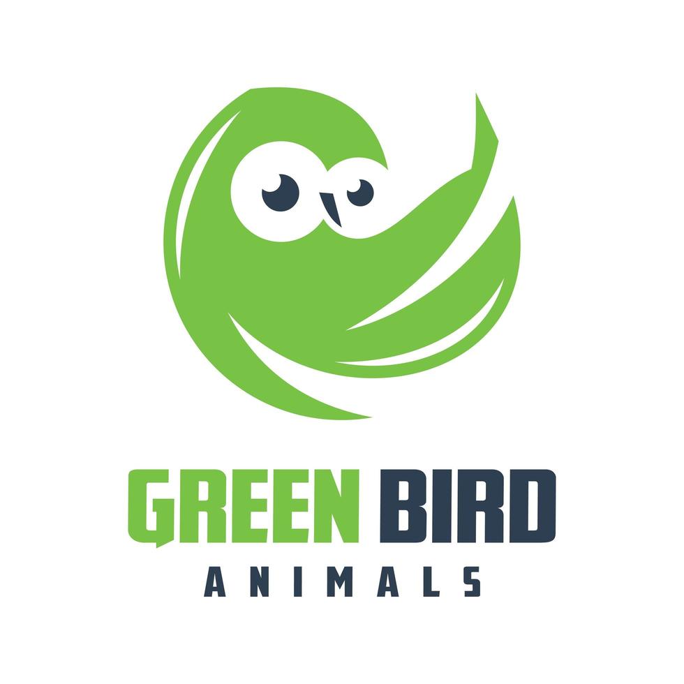 grünes Vogel-Logo-Design vektor