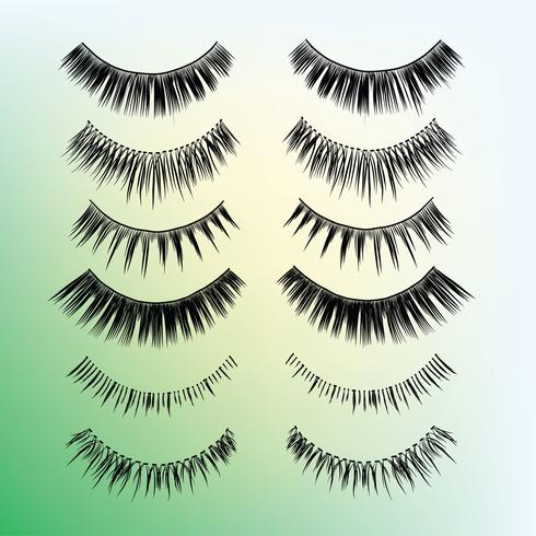 False Wimpern Styles Pack vektor