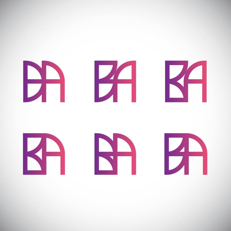 Anfangsbuchstabe Logo ba, ab, Logovorlage vektor