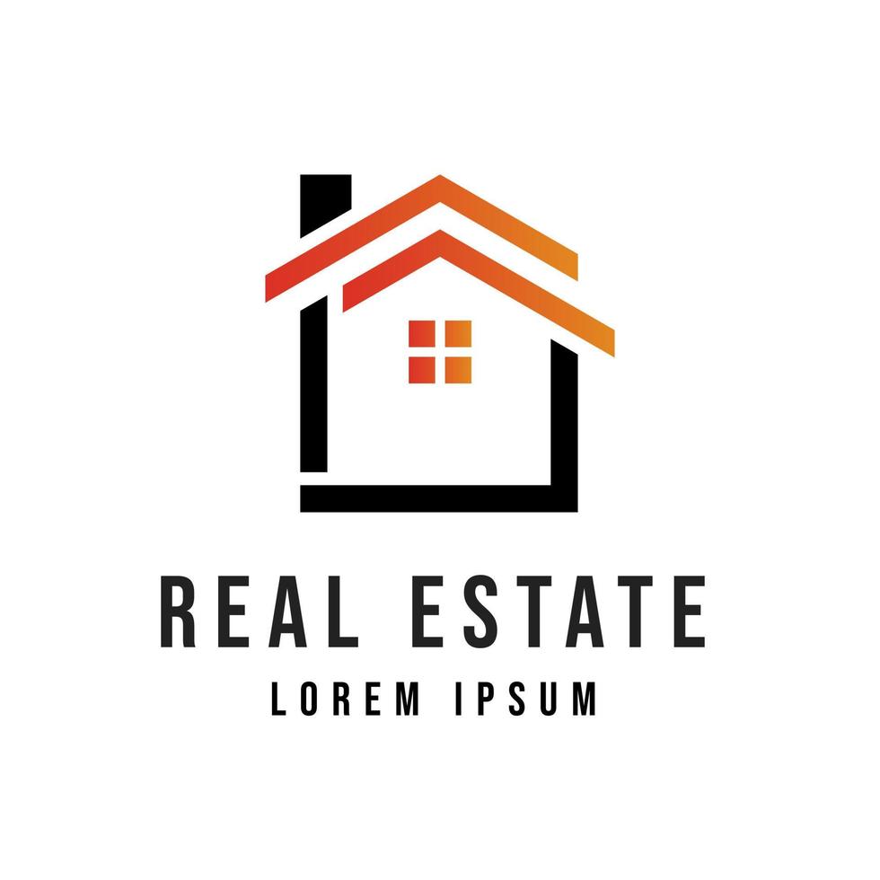 fastigheter och hem byggnader logotyp mall vektor