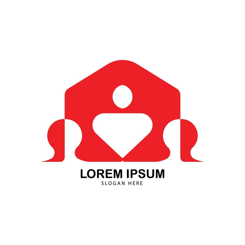Happy Home Logo mit modernem Konzept. Designvorlagenvektor vektor