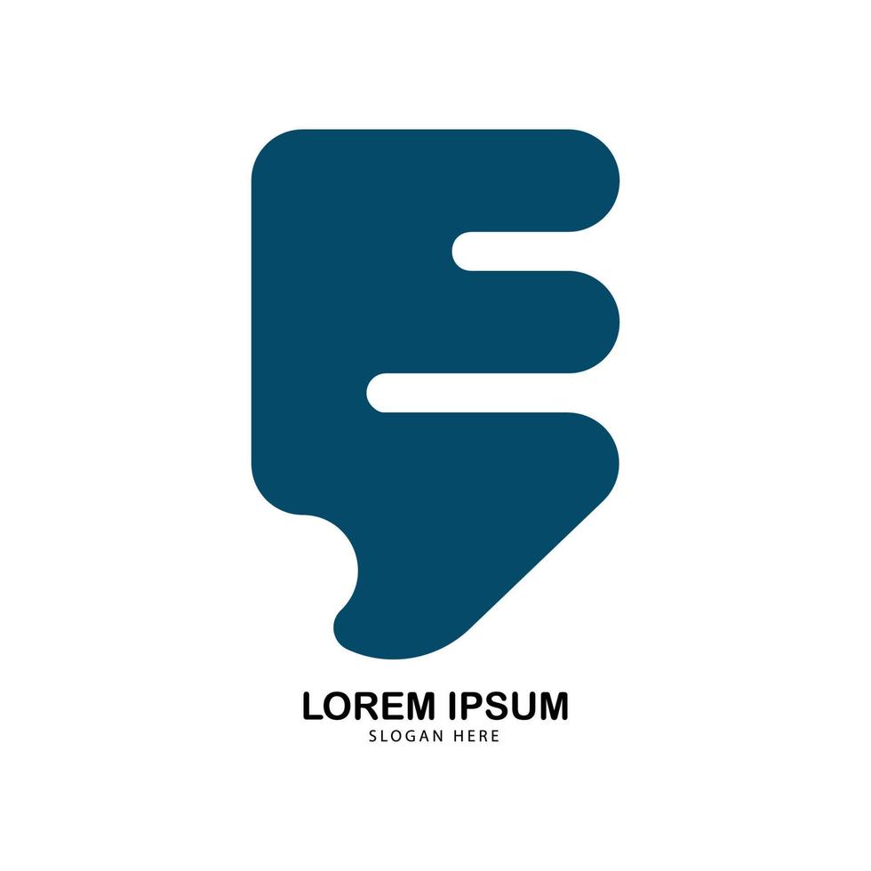 bokstaven e-logotyp med modernt koncept. design mall vektor