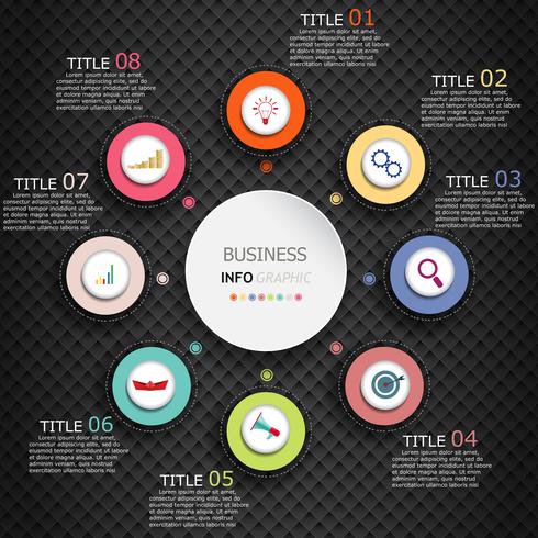 Infographics vektor design och marknadsföring ikoner