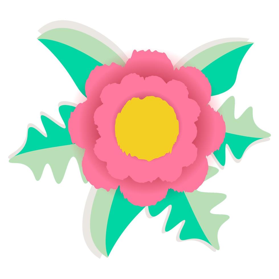 papper blombukett isolerad på vit bakgrund, clipart, blomsterarrangemang. vektor