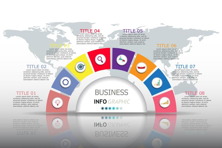 Infographics vektor design och marknadsföring ikoner